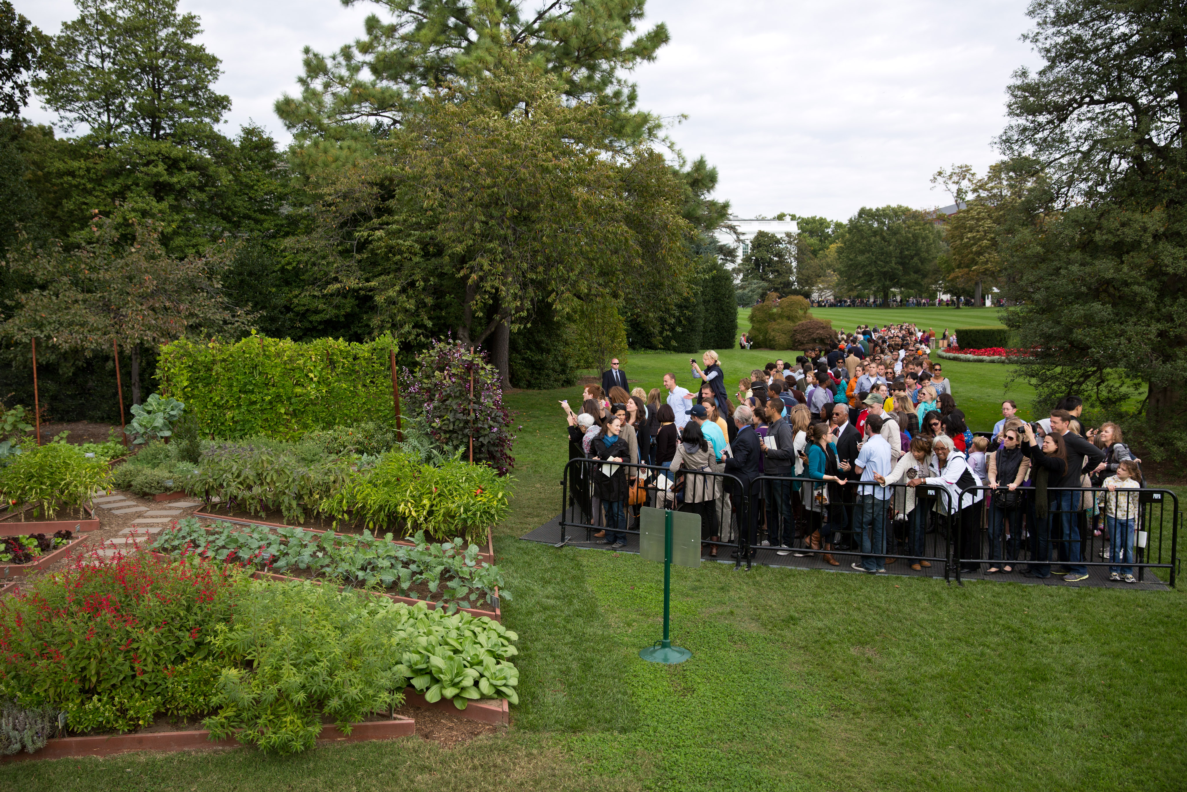 File Visitors View The Kitchen Garden During The White House Fall