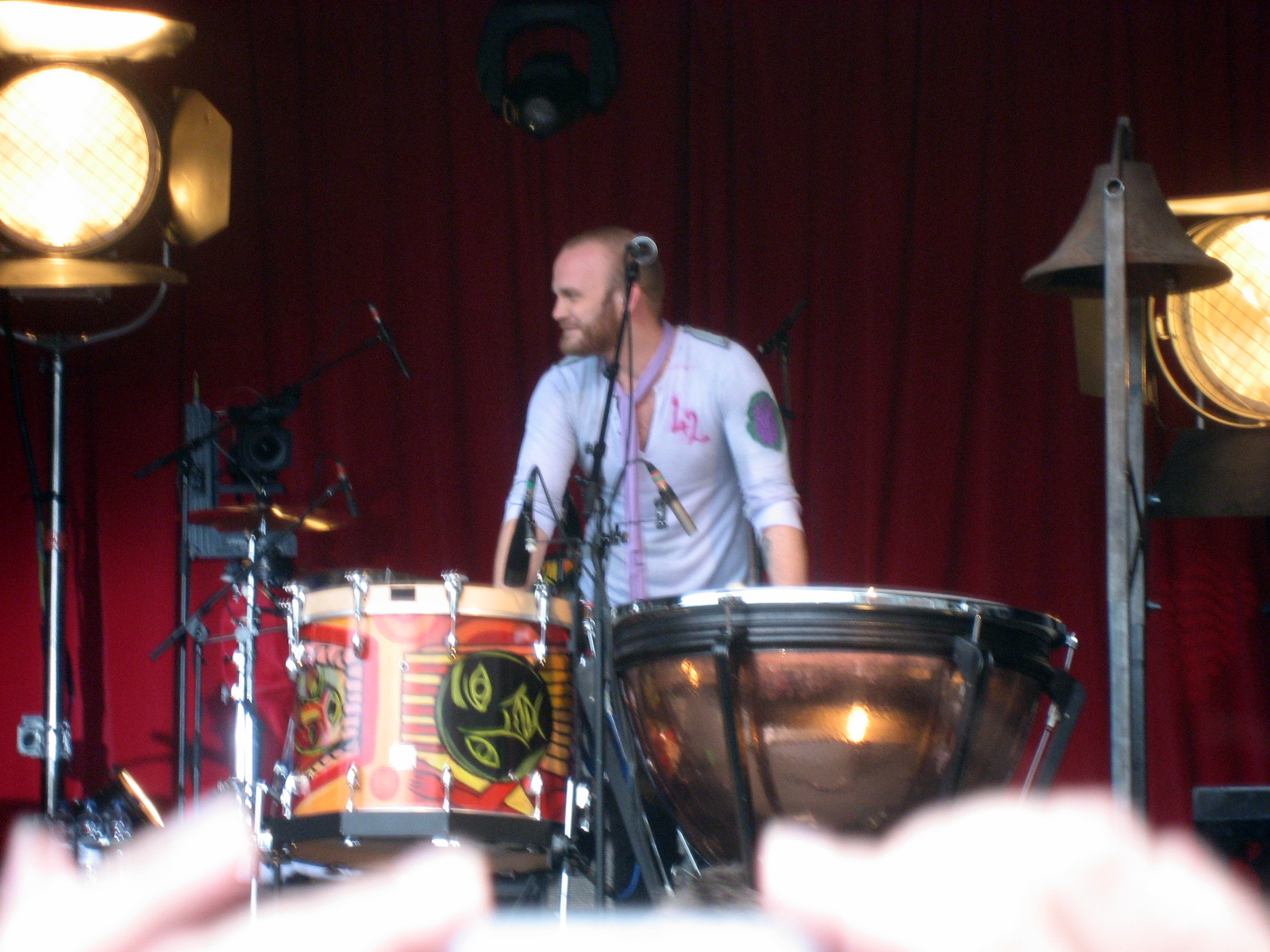 Coldplay (Will Champion) at Beacon Theatre Playing Viva La…