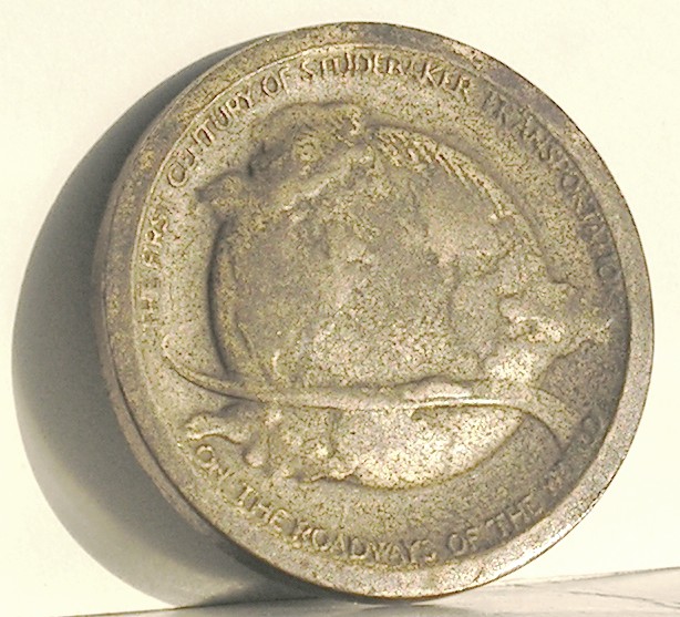 File:1952 Studebaker Corporation Commerative coin reverse.jpg