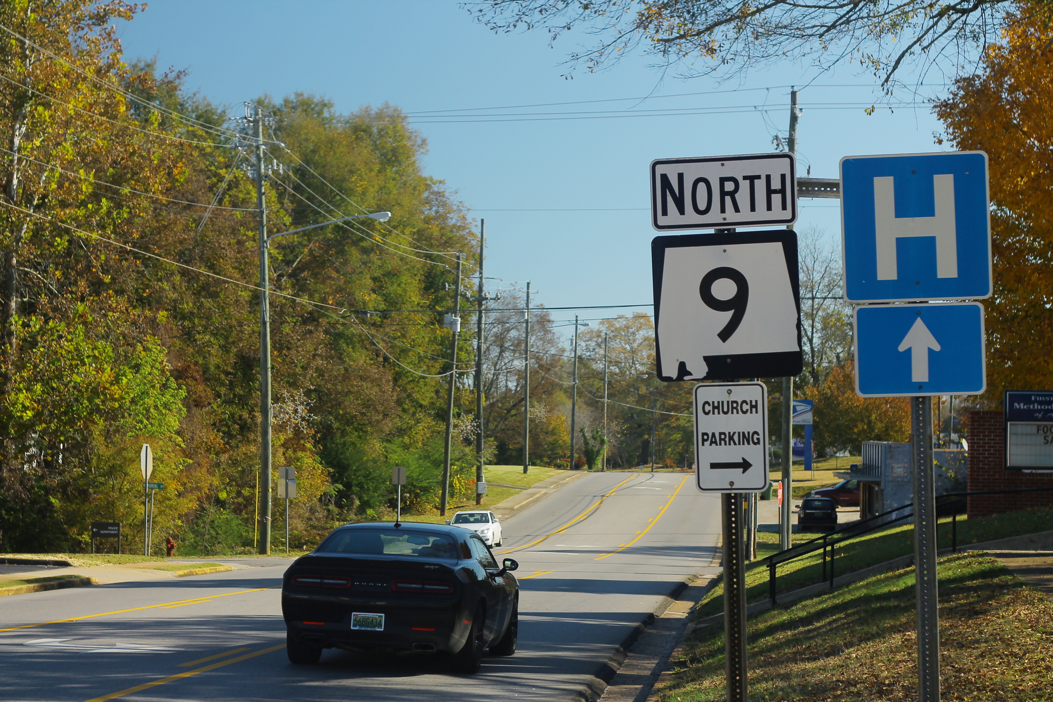 Road sign. North sign. North sign Blue.