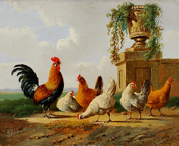 File:Albertus Verhoesen Chickens and park vase.jpg