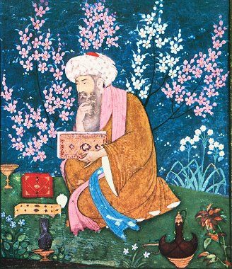 File:An Indian poet seated in a cherry blossom garden.jpg