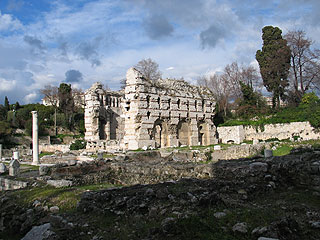 Les ruines des thermes romains de Cemenelum.