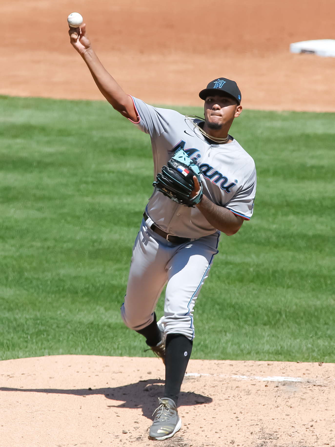 Mejía with the [[Miami Marlins]] in 2020