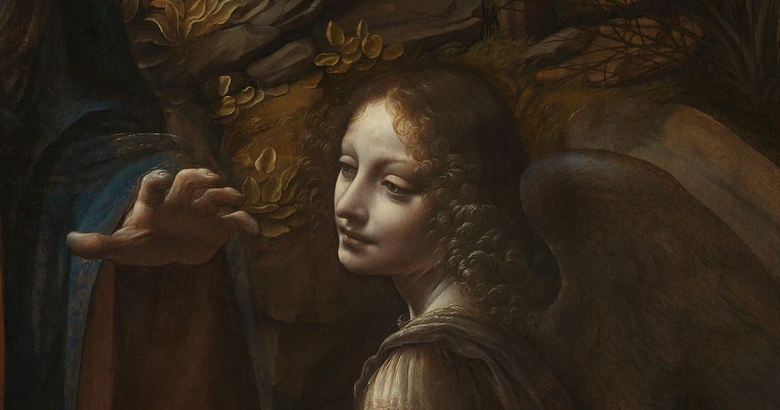 File:Leonardo da Vinci - Virgin of the Rocks (National Gallery London) 02  crop.JPG - Wikimedia Commons