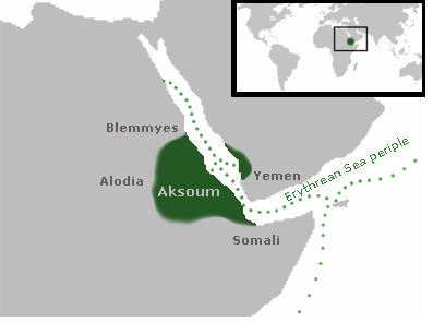 Localização de Axum / Aksum