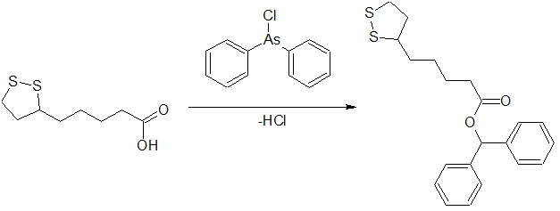 File:Reação de Difenilcloroarsina com Ácido lipoico .png