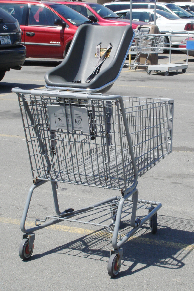 shopping cart with child seat