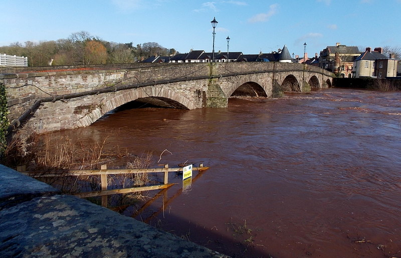 South side of Usk Bridge, Usk - geograph.org.uk - 3932321