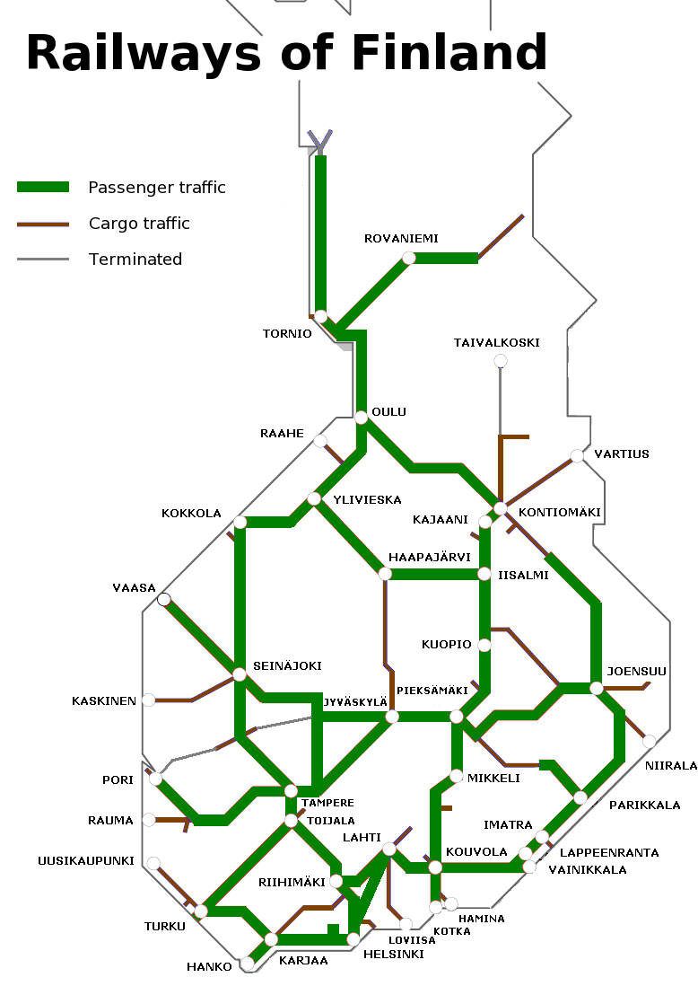 Tiedosto:Suomen rataverkko 2006  – Wikimatkat