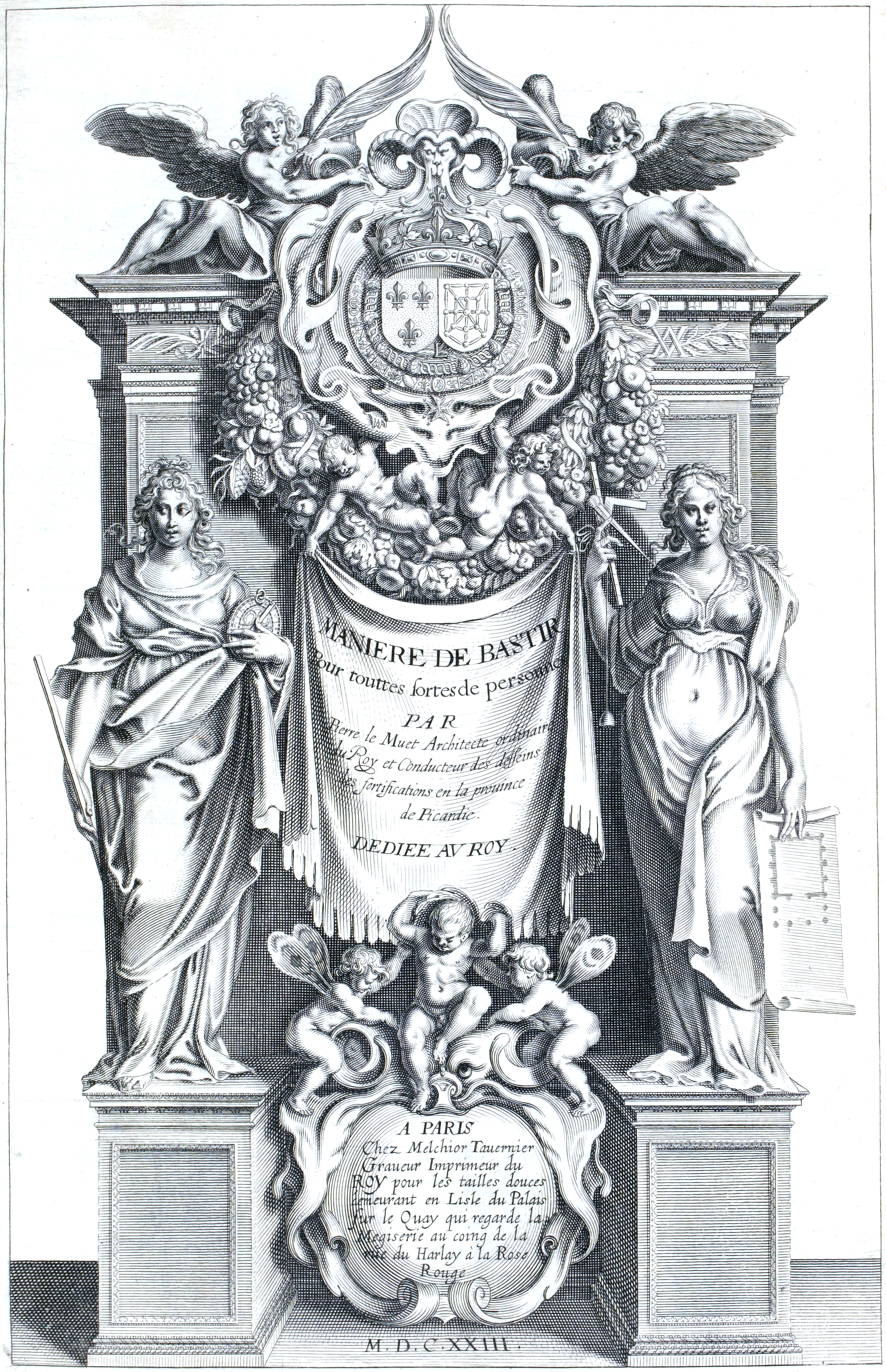 Title page of Le Muet's ''Manière de bâtir'', 1623