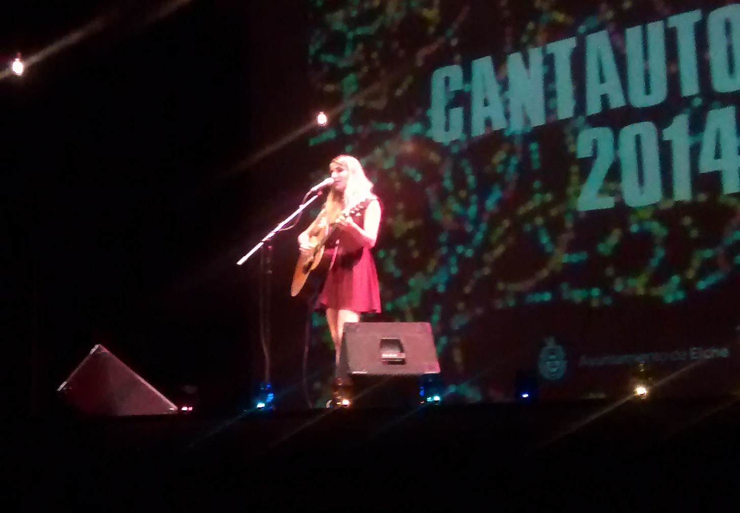 La cantautora Zahara durante un concierto (Elche, 2014).