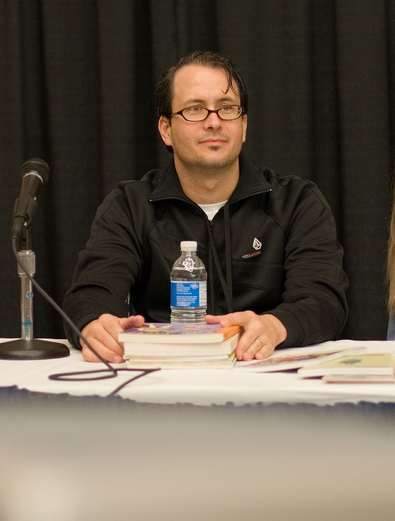 Brett Warnock during the How to Put Together a Comics Anthology panel at the Stumptown Comics Fest 2006.