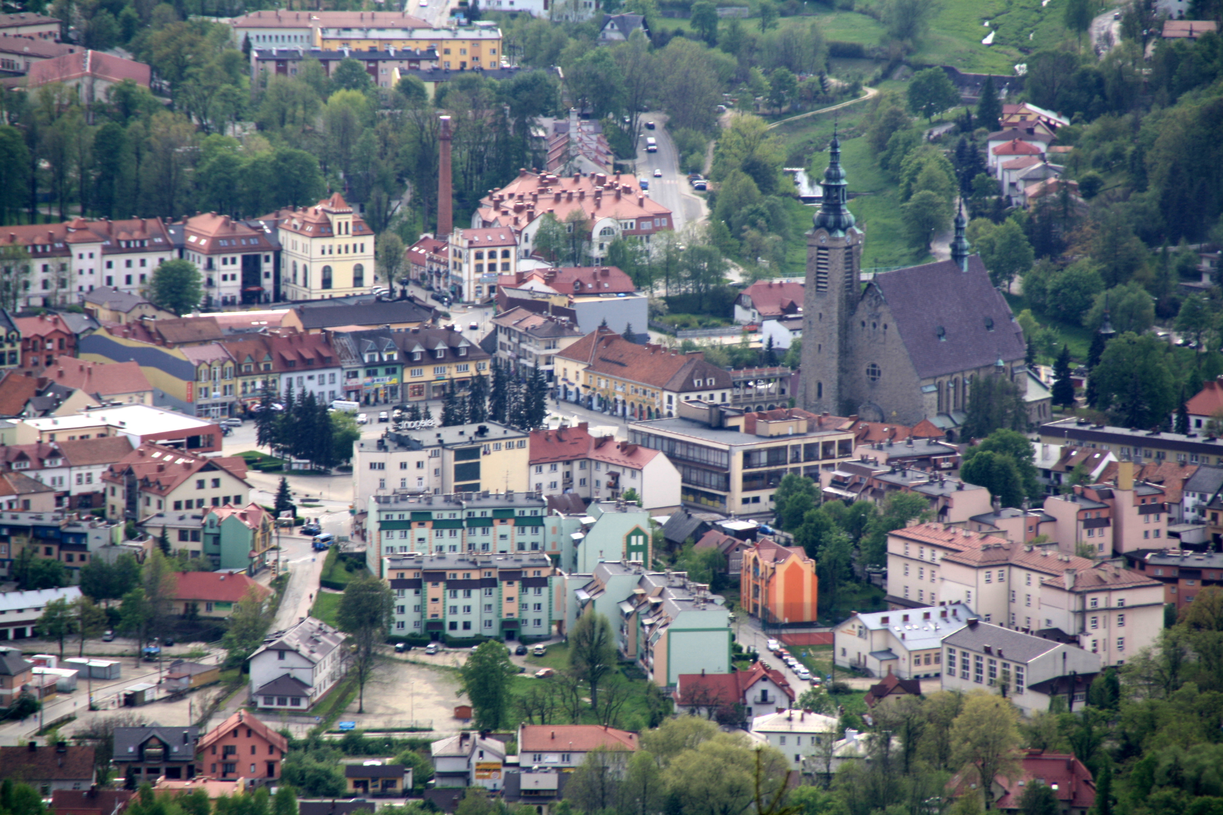 File:Centrum Limanowej, widok z Miejskiej Góry.jpg ...