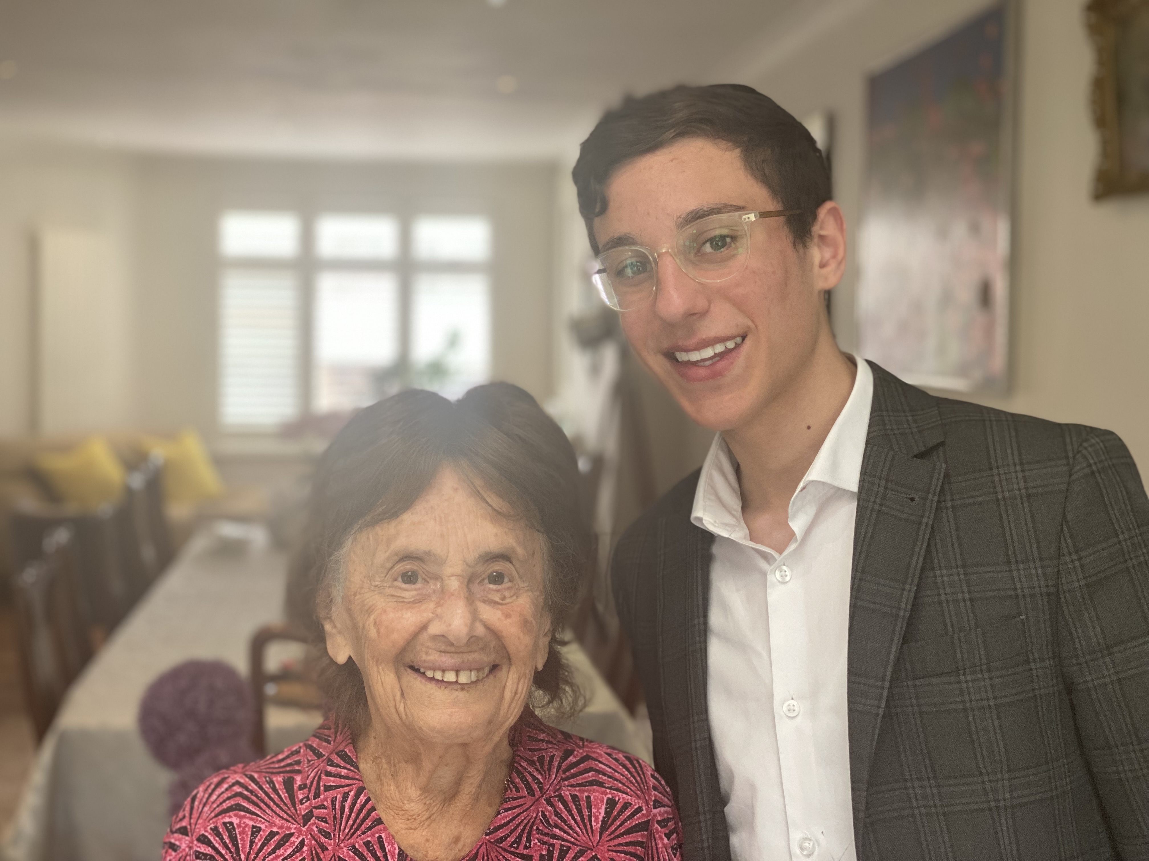 Forman with his great-grandmother in 2021