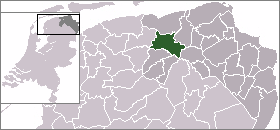 Localisation de Zuidhorn