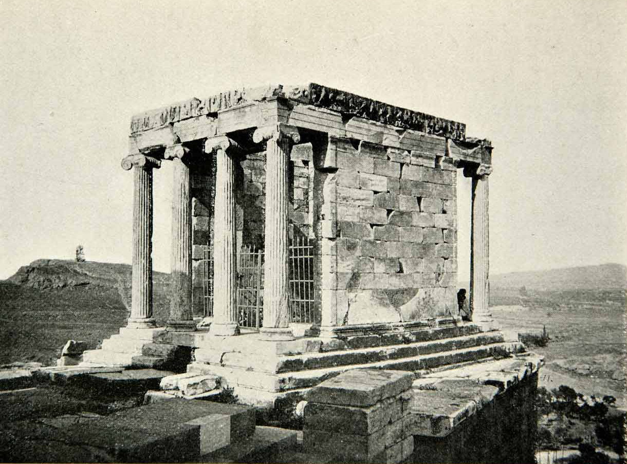File:1st-anastilosis-of-the-temple athena nike photo-1900.jpg - Wikimedia Commons