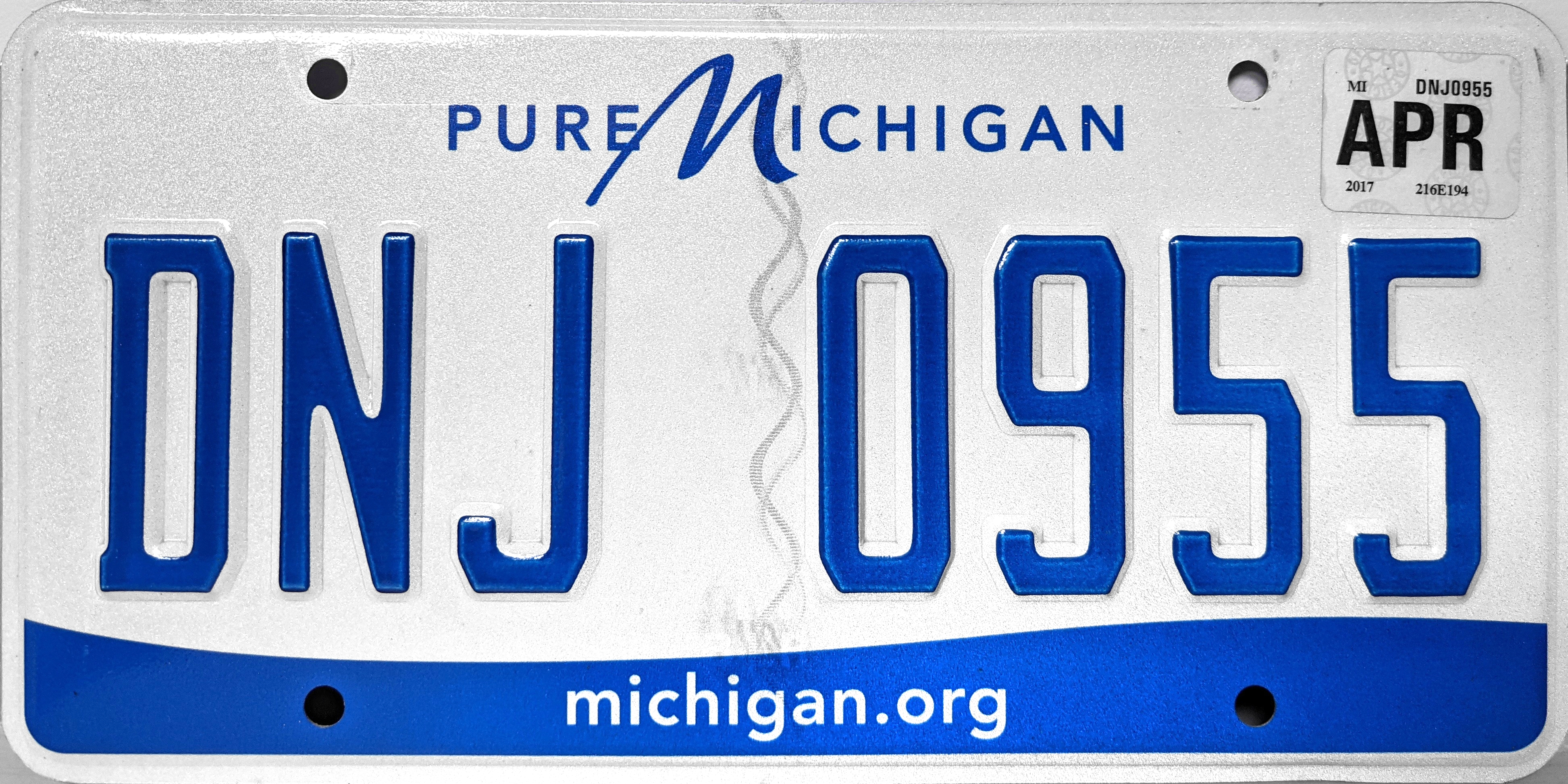 University of Michigan Blue Yellow 6"x12" Aluminum License Plate 