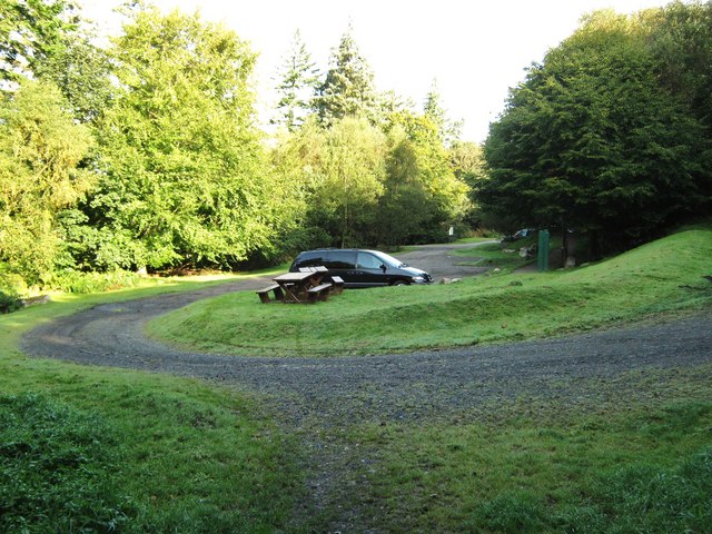 Car park, Dalbeattie Town Woods - geograph.org.uk - 1531540