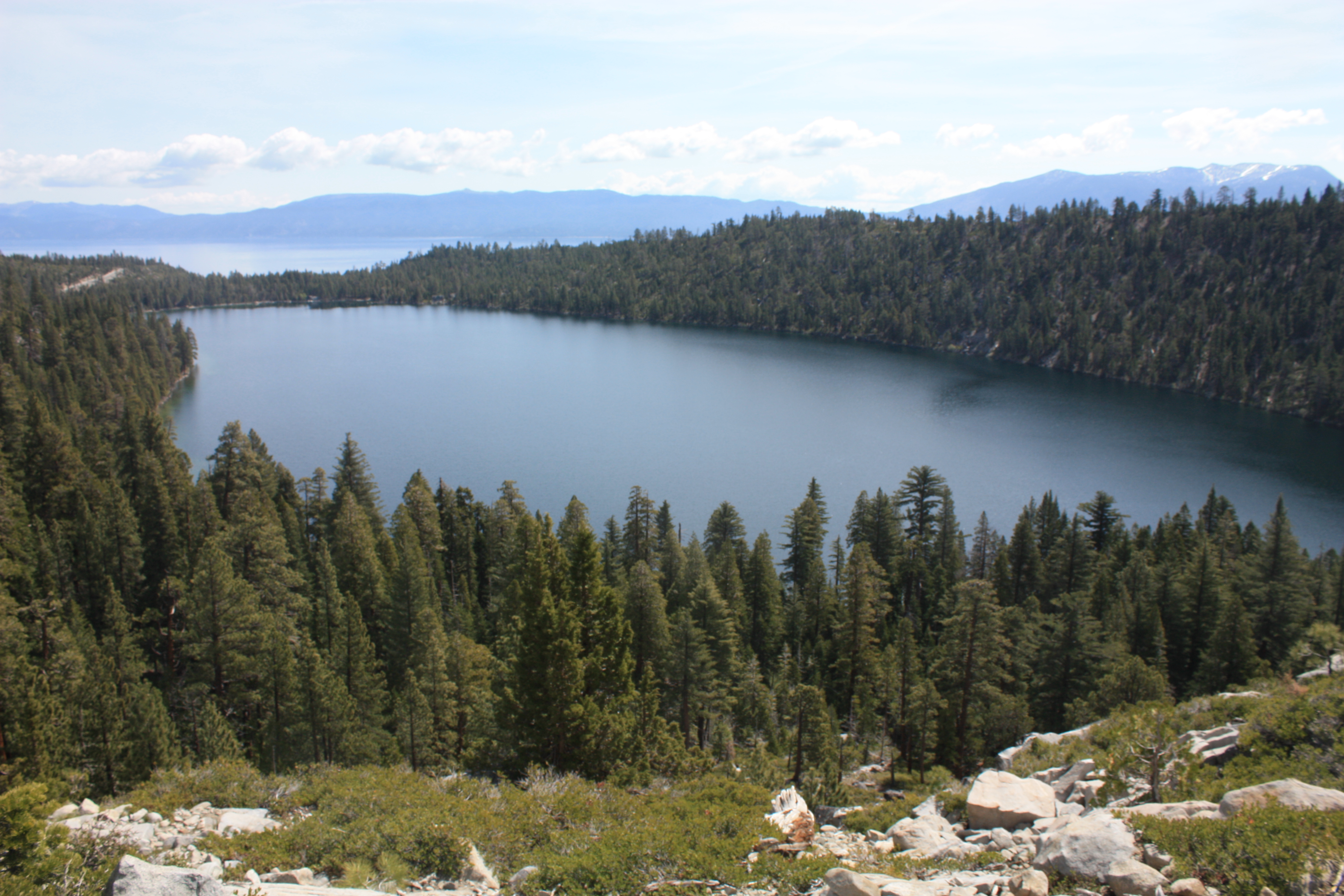 Cascade Lake near Lake Tahoe, aerial photo, California, #38211