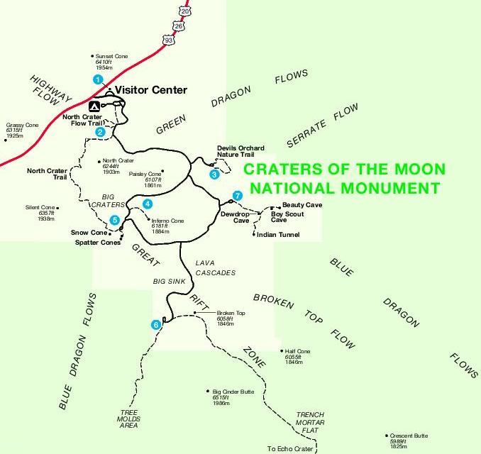 Craters Of The Moon National Monument Map File:craters Of The Moon Loop Drive Map.jpg - Wikimedia Commons