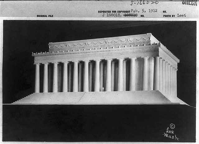 File:D.C. Washington. Lincoln Memorial. 1912. Plans. Two Views, showing model and proposed location LCCN2005683508.jpg