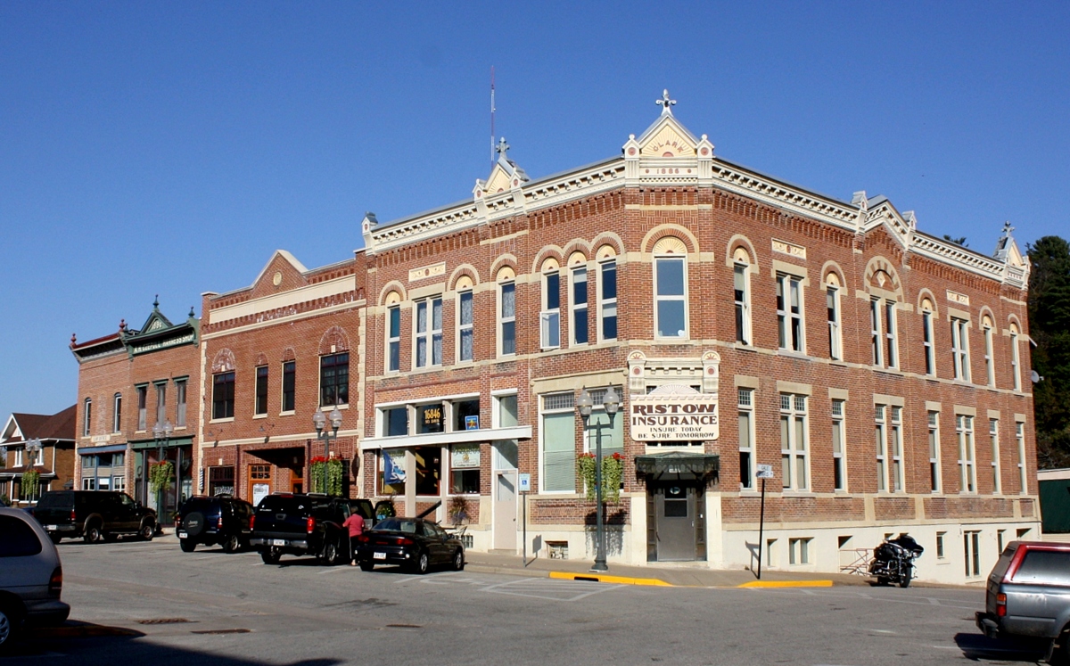 The Clark Block in Galesville, Wis.