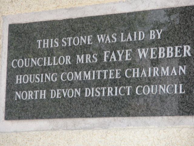 File:Foundation stone for flats opposite Barnstaple Museum - geograph.org.uk - 938942.jpg