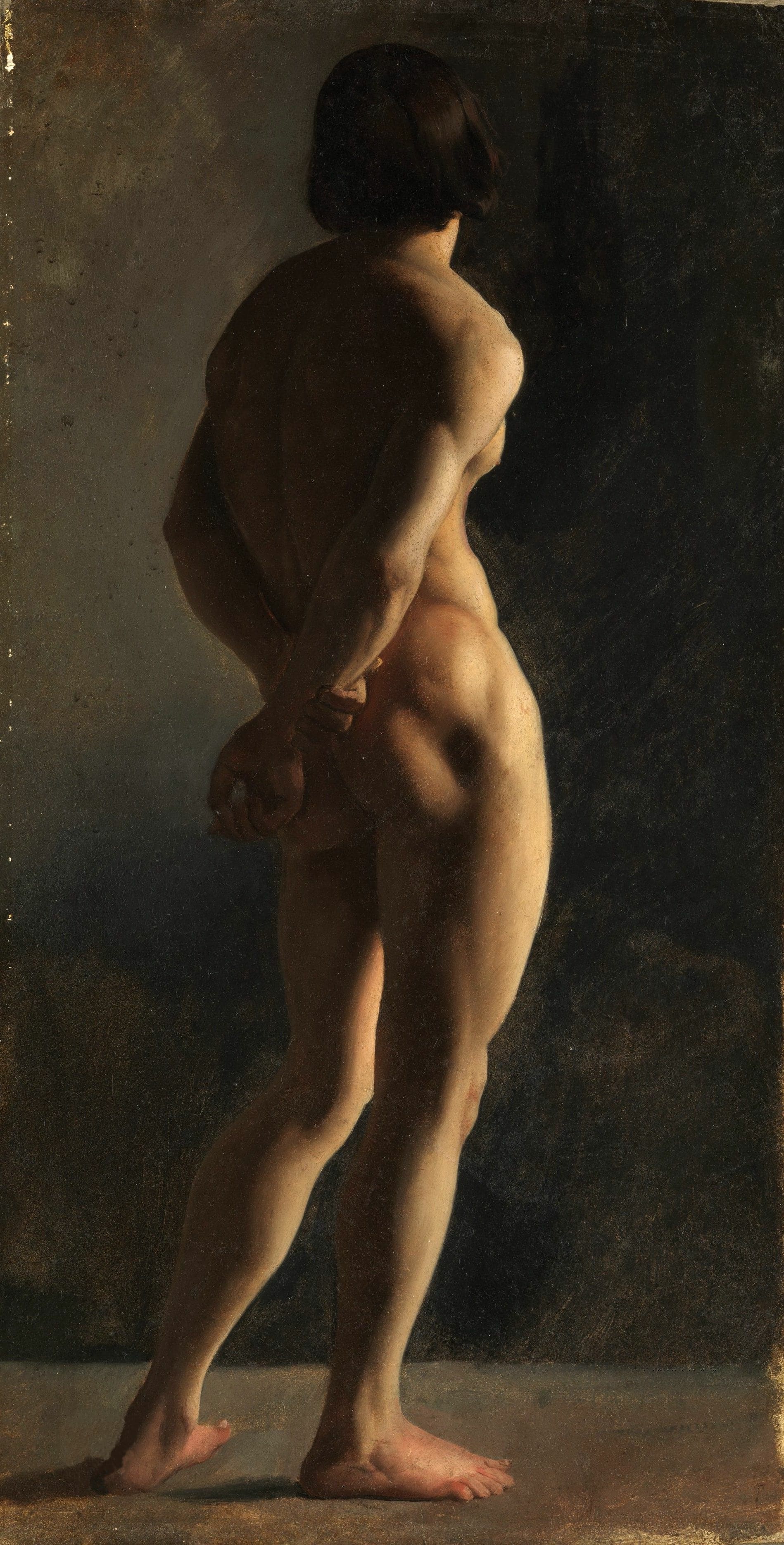 File:Hippolyte Flandrin - Male nude, seen from behind.jpg - Wikimedia Commons