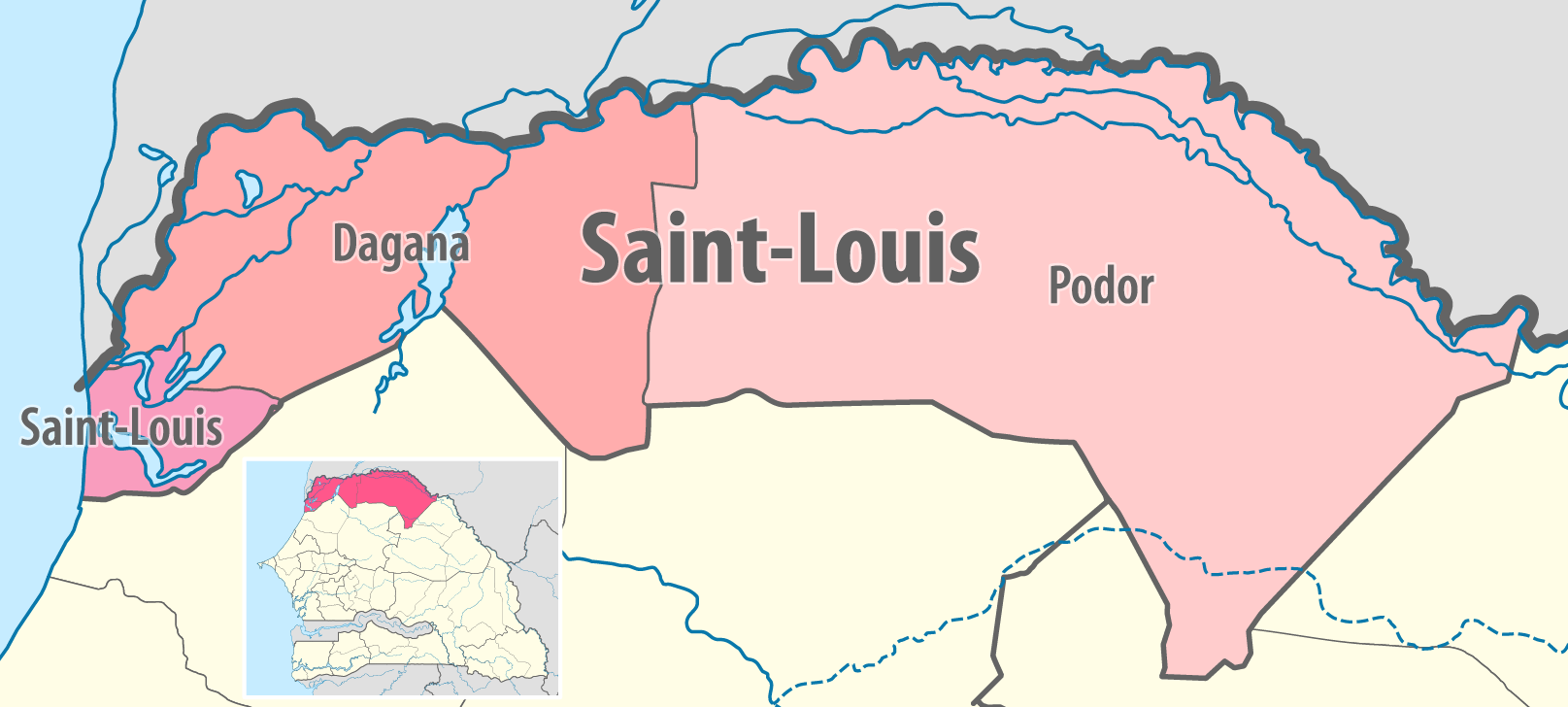 File Map Of The Departments Of The Saint Louis Region Of Senegal Png Wikimedia Commons