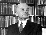 Mises in his library