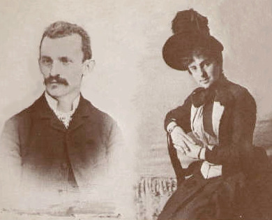 Giuseppe Peano and his wife Carola Crosio in 1887