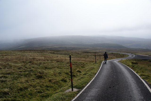 The road down from Great Dun Fell - geograph.org.uk - 1602646