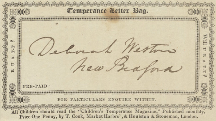 File:"Temperance letter bag" From Deborah Weston to Frederic Tudor; 1861 p1 (cropped).jpg