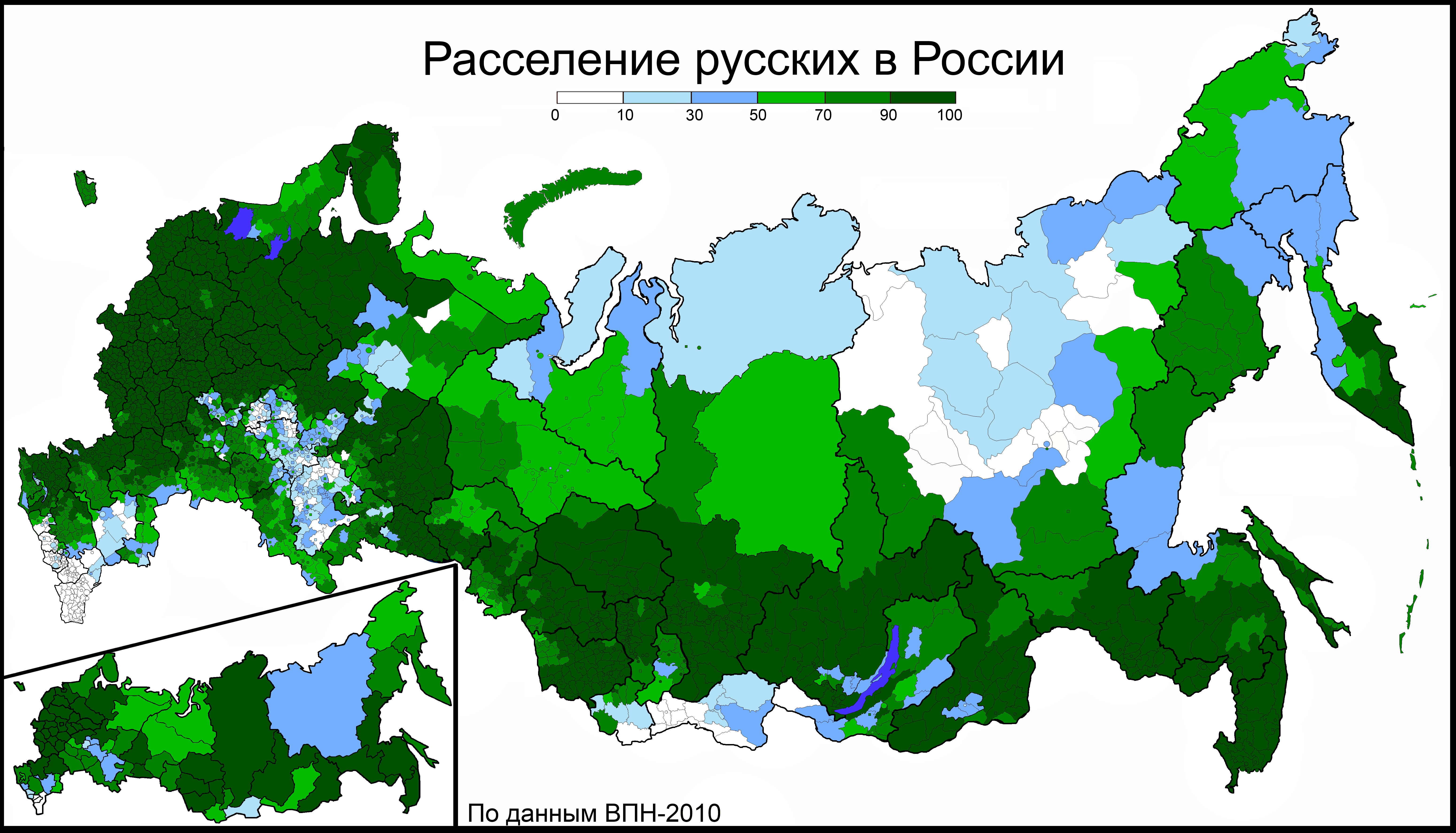 Карта расселения народов россии