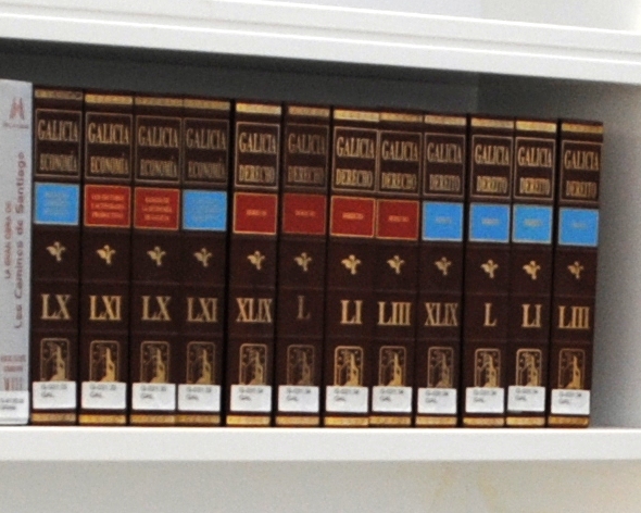 File:Algúns volumes de Dereito e Economía pertencentes á colección Galicia de Hércules.JPG