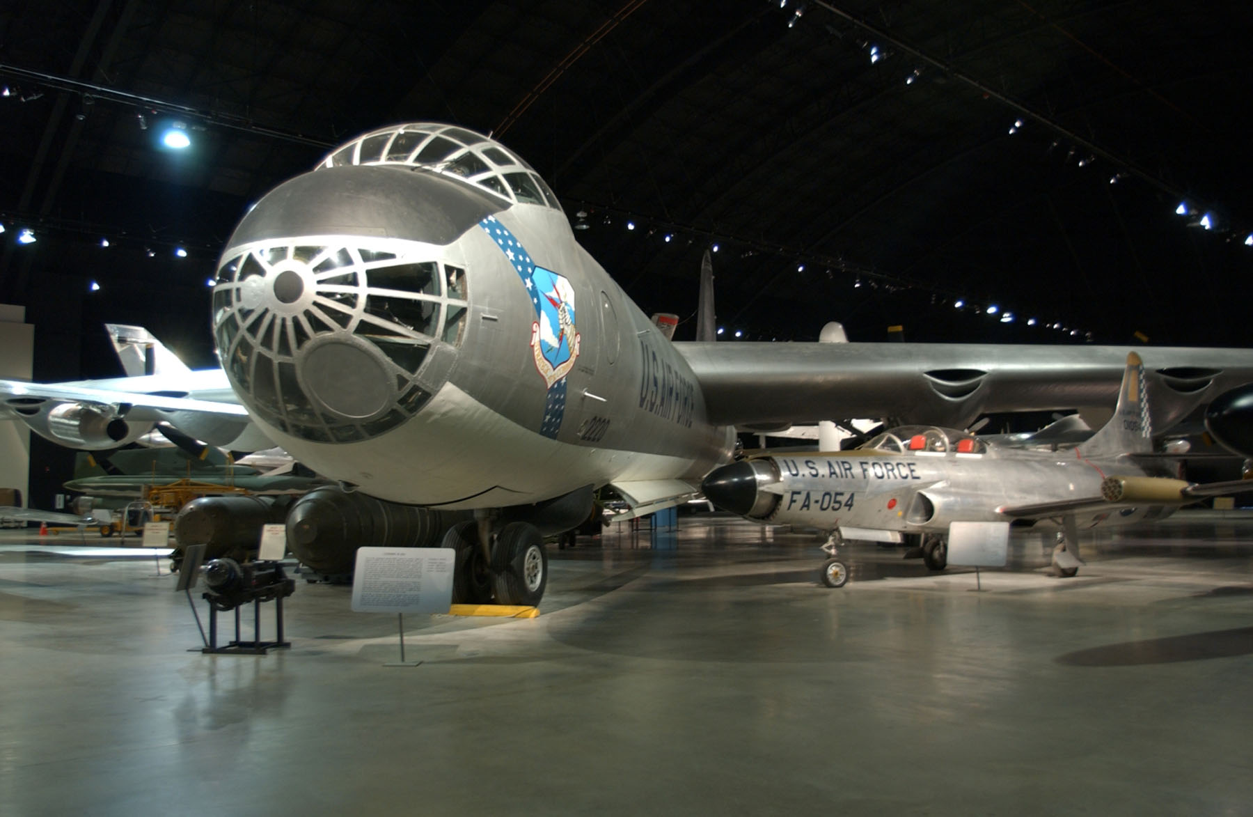 Convair_B-36J_Peacemaker_and_Lockheed_F-94C_Starfire_on_display_at_the_National_Museum_of_the_United_States_Air_Force.jpg