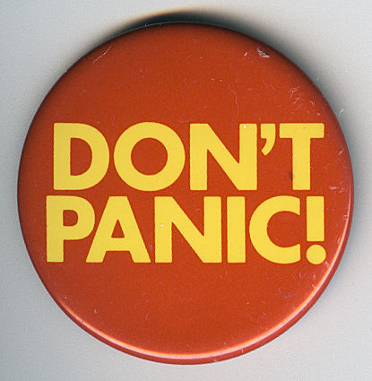 File:Don't Panic Badge.jpg - Wikimedia Commons