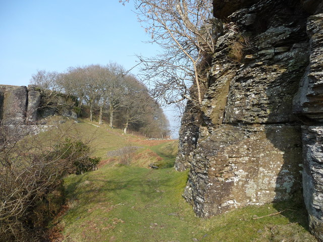 File:Footpath at Aberedw Rocks - geograph.org.uk - 2292807.jpg