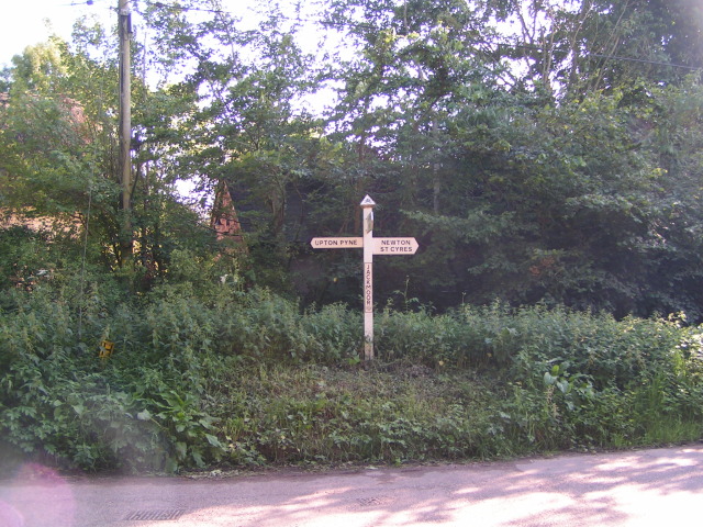 File:Hedge and signpost at Jackmoor - geograph.org.uk - 1443041.jpg