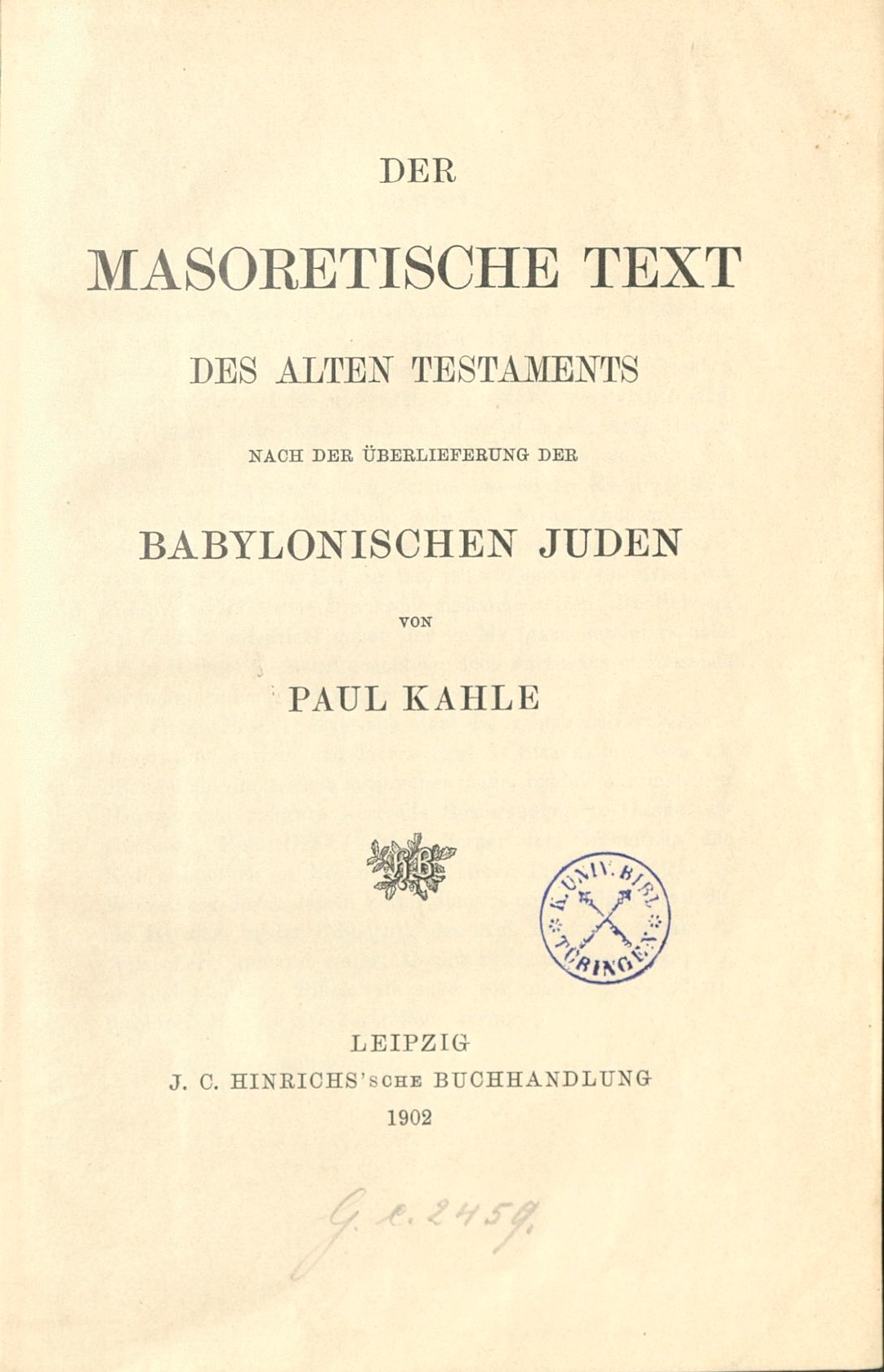 Dissertation (1902)