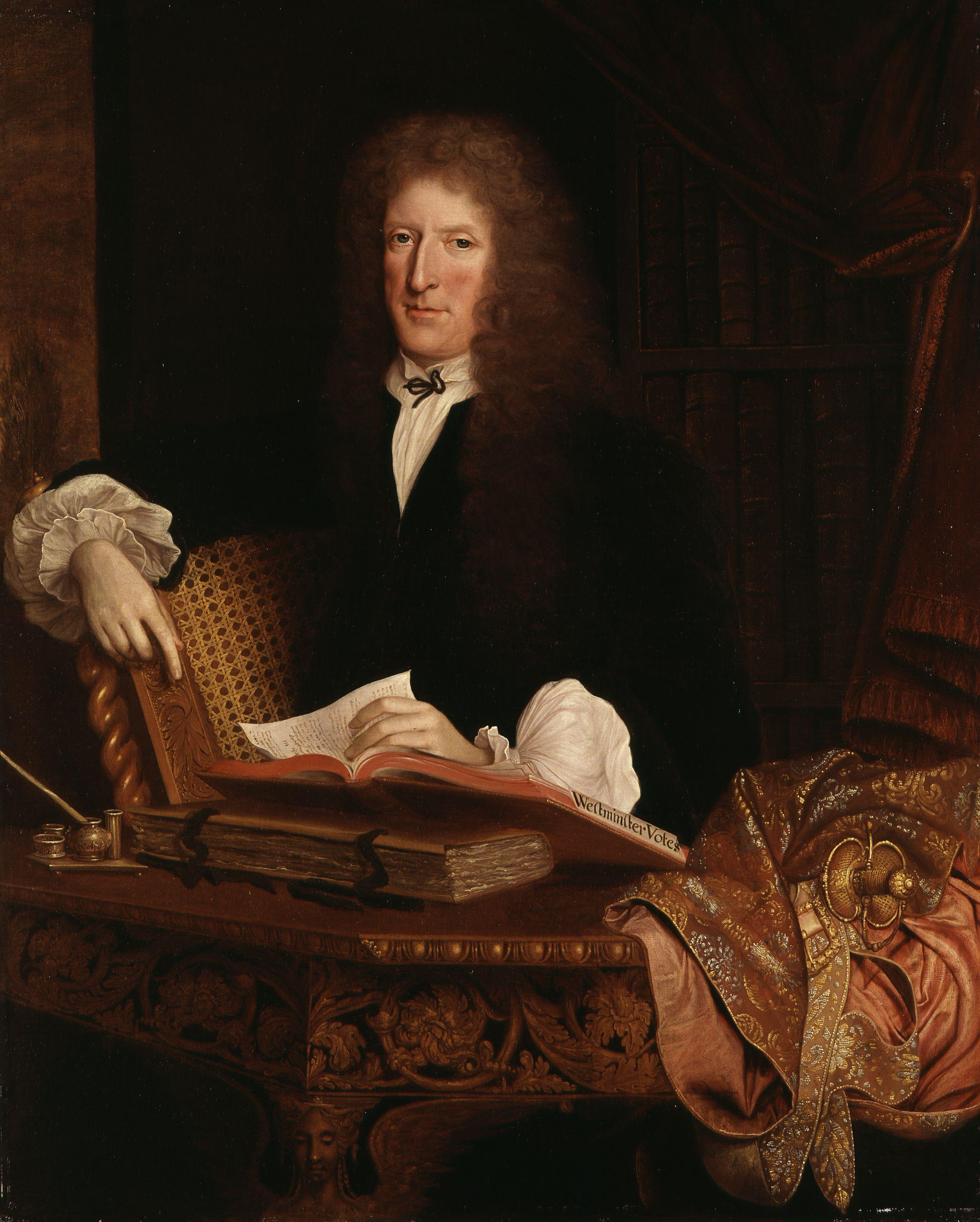 Portrait of L'Estrange by [[John Michael Wright]], {{c.}} 1680