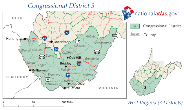 File:United States House of Representatives, West Virginia District 3 map.png