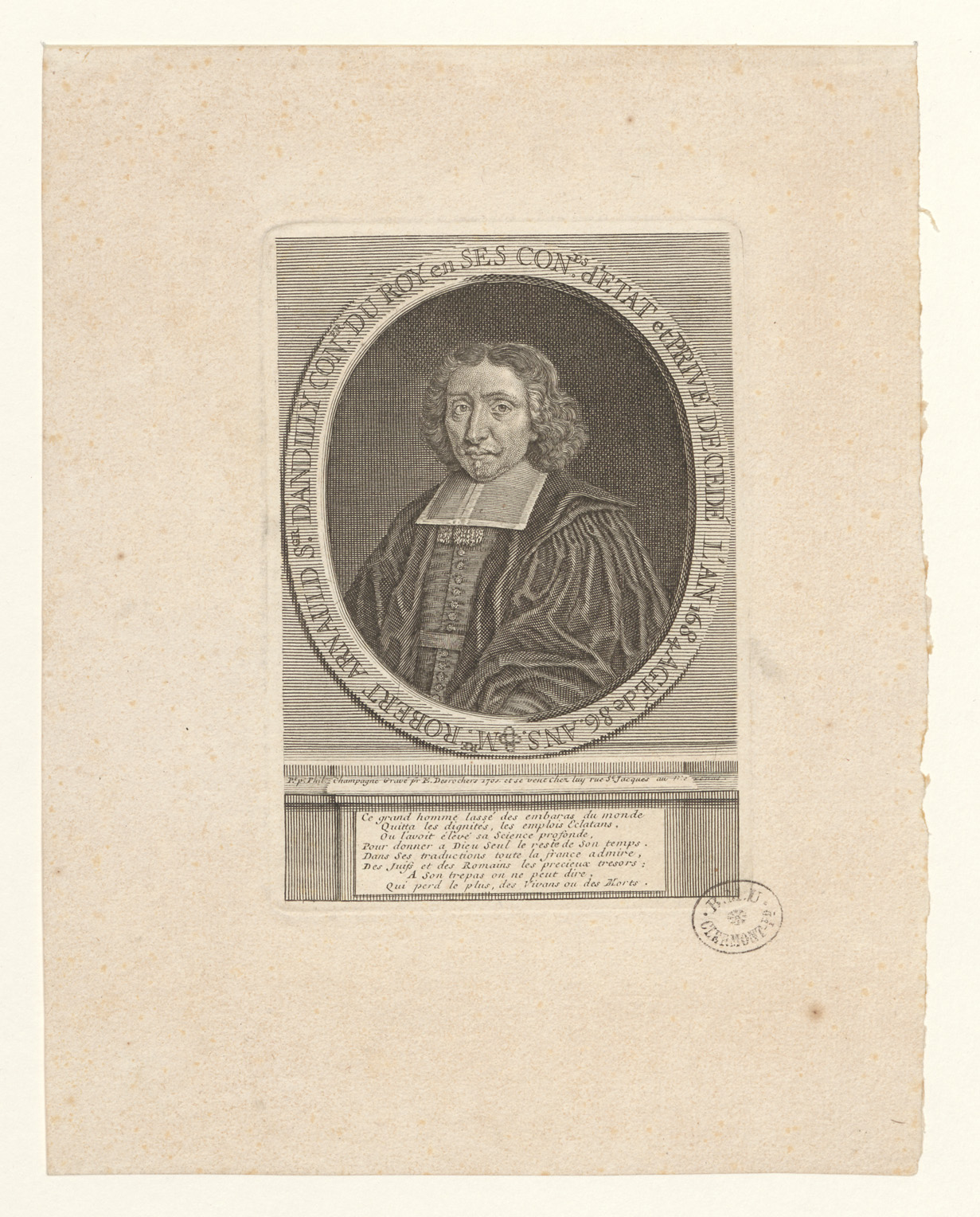 File:BOYER 120 - Mre Robert Arnauld Sgr Dandilly con.er du Roy en ses  Con.es d'Etat et privé decedé l'an 1684 agé de 86 ans.jpg - Wikimedia  Commons