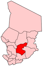 Letak Region Guéra di Chad