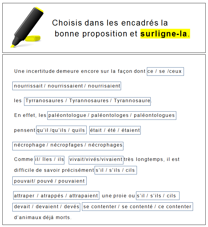 Devoir adapté en français