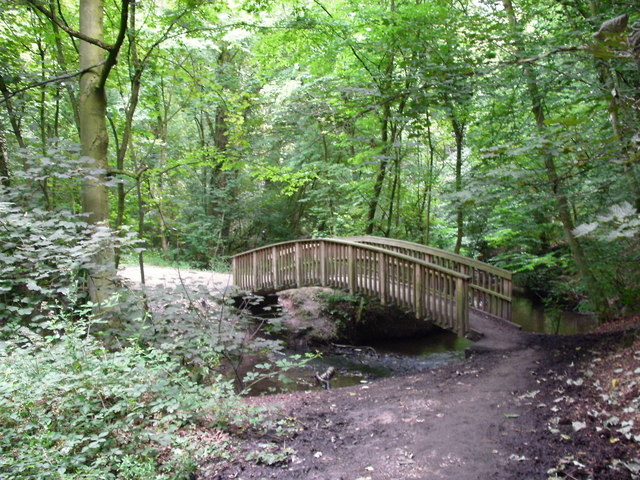 File:Footbridge over Marbury Brook - geograph.org.uk - 1456494.jpg