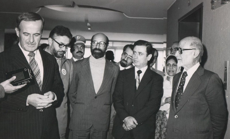 File:Hafez al-Assad, Ebrahim Yazdi, Mostafa Chamran and Mehdi Bazargan.jpg