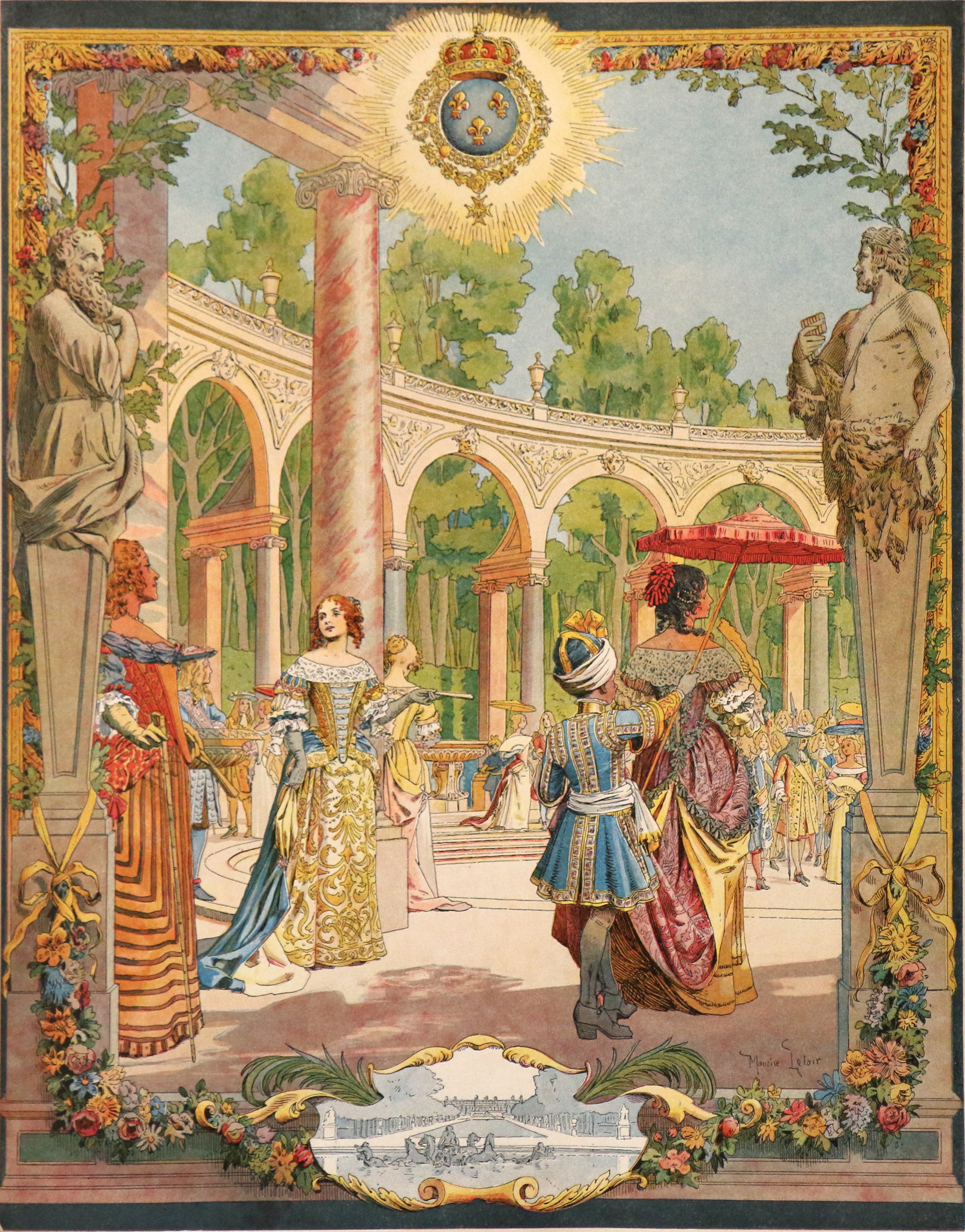 Image of Louis XIV entered Paris, known as Le Roi-Soleil (King Soleil by  Leloir, Maurice (1853-1940)