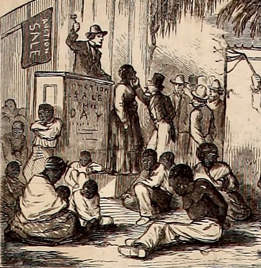 File:Outdoor slave auction in the Southern United States, detail of Thomas Nast's Andrew Johnson's Reconstruction (1866).jpg